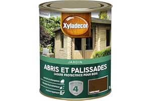 Xyladecor - Lasure Protectrice pour Bois Extérieur Jardin - Abris, Palissades, Espaliers, Kiosques, Barrières - Couleur : Chêne Foncé 1 L
