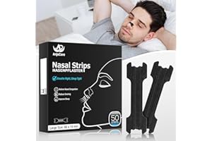 AnjoCare Cerotti Nasali 50 pezzi,Cerotti per Naso Extra Forti per Fermare il Russare e Alleviare la Congestione Nasale,Cerotti Nasali Antirussamento per Aiutare a Respirare,Garantire un Sonno Migliore