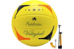 Fantecia Volleyball for Indoor Outdoor, Soft Touch Volleyball for Beach/Pool/Training, Official Size 5 Volleyball Ball