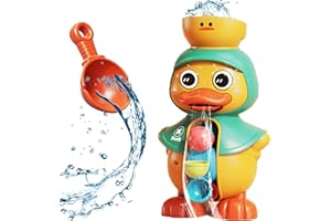 DONGTATA Zabawki do kąpieli dla dzieci, kaczka, zabawka do wanny, zabawka dla dzieci, zabawka do wody, pod prysznic, do kąpieli w basenie (niebieska)