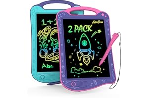 HOMESTEC AstroDraw - 2 Pezzi Tavoletta Grafica Bambini, Giochi Bambini 2 3 4 5 6 Anni, Lavagnetta Cancellabile Bambini con Maniglia, Regali di Compleanno per Ragazzi e Ragazze