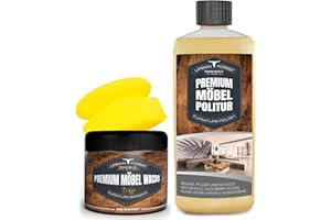 ‎· URBAN FOREST · PREMIUM PRODUCTS SPARSET Möbelwachs + Möbelpolitur + Schwamm | Möbelpflege für Möbel, Holzoberflächen, Kunststoffoberflächen, Kunstleder, Natur- u. Kunststeine, Lederoberﬂächen URBAN FOREST