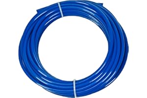 Vyair 5 metro de tubo de filtro de suministro de agua para adaptarse a la nevera doble de estilo americano y europeo (azul) (tubo de 1/4")
