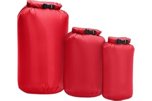 Lixada 3PCS Borsa Asciutta Impermeabile Roll Top 8L + 40L + 70L, Sacca Stagna Portatile per Il Kayak Spiaggia Pesca Nuoto Campeggio