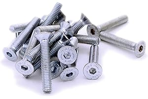 SINGULARITY SUPPLIES M6 (6mm x 35mm) Hex Socket Countersunk Machine Screw (Bolt) - Steel (Pack of 20)