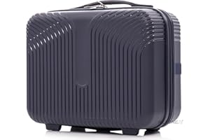 R.Leone Valigia da 1 pezzo Fino a Set 4 Trolley grande, medio, bagaglio a mano 55x40x20 Ryanair e beauty case Lucchetto TSA Polipropilene 8 Ruote Ultra Strong 6060 (Blu, XS Beauty case)