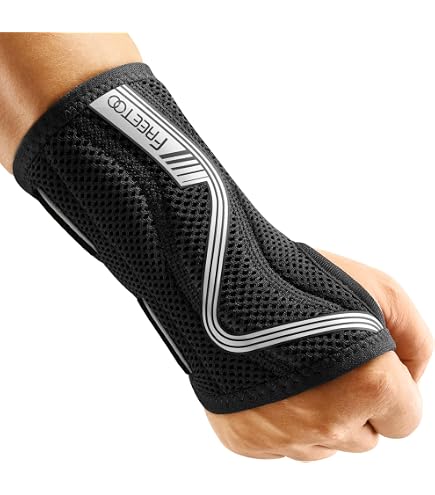 TANDCF Carpal Tunnel Wrist Brace – Adjustable Dual Splint Support For Arthritis, Sprains, Pain Relief, Right/Left Hand