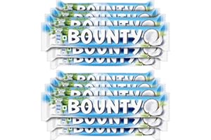 Bounty Lot de 12 684 g de chocolats remplis de noix de coco, noix de coco douce et délicate au milieu, chocolats haut de gamme à partager