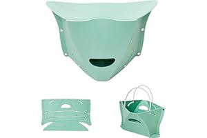 UPGJIN Ultralight Folding Camping Hiking Stool - Lightweight, Collapsible Chair suitable for Travel, BBQ, Outdoor Activities, and Backpacking, Squatty Potty Included (32cmx21cm, Green)