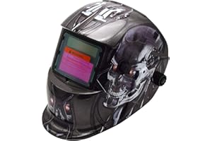 xtrm Auto Darkening Welding Helmet Hi-Tech Grinding CE Approved Solar Power Function Professional Protective Gear Welding Tig Mig Arc Welders Mask Helmet + 5 Lens