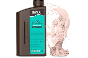 SUNLU 3D Printer Resin Nylon Like Resin 1kg, Strong Durable Nylon Like Photopolymer Resin for Most Resin 3D Printers, 395-405nm UV Curing 3D Printing Liquid, Good for Functional Parts, 1000g, Beige