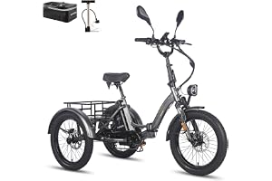 Fafrees [Officiell F20 Mate E-cykel 3-hjul hopfällbar cykel med 48 V 18,2 Ah batteri, E-cykel damer hydrauliska skivbromsar