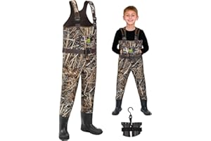 TIDEWE Wathose für Kleinkinder und Kinder, Neopren, wasserdicht, isoliert, Jagd und Angeln, Jugend-Wathose für Jungen und Mädchen