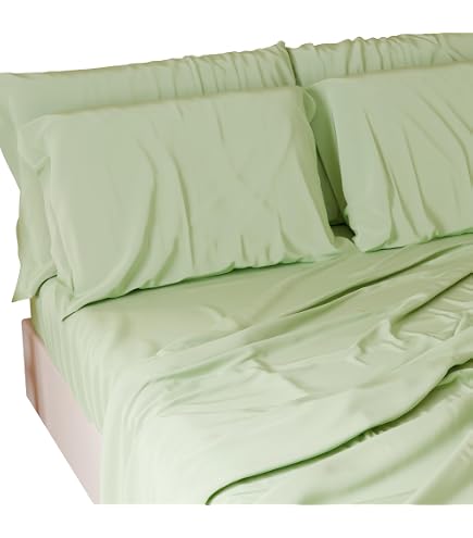 Euroricami Completo Lenzuolo Singolo In Pile Verde - Caldo E Morbido Con Federa 52x82cm
