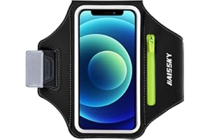 GUZACK Sportarmband Handy Universal, Running Armband Handytasche für iPhone 14 Pro Max/13 Pro/12/11 Pro/XR/X/8 Plus Samsung Huawei Xiaomi bis zu 6,4", Handytasche Joggen Armtasche
