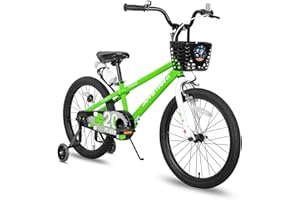 JOYSTAR Pluto 12/14/16/18/20 pollici per bambini e bambine dai 2 agli 11 anni. Bicicletta per bambini con ruote di allenamento e cestino. Disponibile in diversi colori.