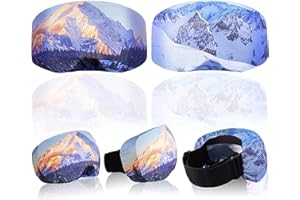 LUYANFX 2 Piezas Funda para Gafas de Esquí/Snowboard, Funda de Microfibra para Protección de Lentes, Antirayaduras y Polvo para Viajes y Après-Ski