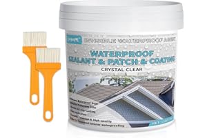 SIHOOPE Waterproof Paint & Sealant - Transparent Adhesive for Leak Repair - Bathroom, Shower, Roof, Walls, Window Sills - Indoor & Outdoor Protection (1 KG (35 oz))
