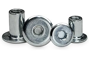 NIMA PARTS 10 tuercas de casquillo con cabeza plana y hexágono interior, inoxidables, tornillos de montaje, tornillos M8 x 16