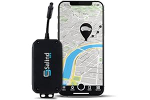 Salind GPS 01 Localizzatore GPS per auto, moto e veicoli con scheda SIM, app gratuita per Android e iPhone, localizzazione live in tempo reale, gps tracker mini