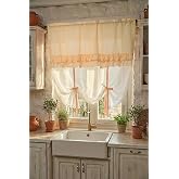 Cotton Maison Country Style Potlu Perde, 200 x 200, 4690, Sarı