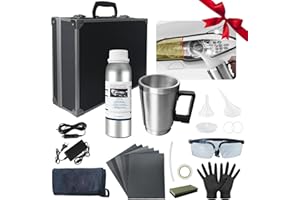 Nartov Kit di Riparazione Fari Portare 200ml Polimero Liquido, Auto Fari Riparazione Lucidatura Strumento, Kit Attrezzi Rinnovato Faro Kit per Ingiallimento Graffi Sfocatura Crepe
