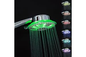 JINYOMFLY Soffione per Doccia LED, 7 Colori Telefono Doccia LED, Doccino per Doccia con Luci, 2 Modalità Doccetta Doccia con LED