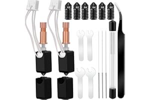 YOTINO Kobra S1 Hotend in ceramica aggiornato per stampanti 3D Anycubic Kobra S1/S1 Combo, con 2 hotend, 6 ugelli in acciaio temprato e 2 calze in silicone