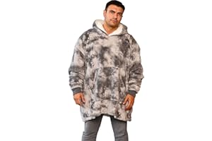 Dreamscene Oversized Hoodie Blanket for Cold Nights Warm Soft Fleece - Tie Dye