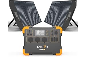 PECRON Generatore solare E2000LFP, 1920WH stazione di alimentazione portatile con pannello solare da 400W memoria mobile scalabile fino a 8064 Wh per campeggio, camper (ingresso solare massimo 1200W)