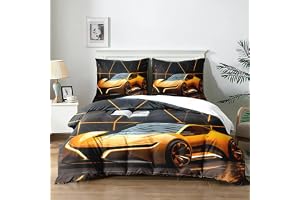 Yzehomijia Påslakanset för pojkar – 140 x 200 cm, cool extrem sportdesign i mjuk mikrofiber, med 2 örngott (P4 x 140)