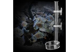 STYQUENZER Shrimp Feeding Tube and Dish Set, Acrylic Fish Shrimp Feeder, Aquarium Feeding Tube for Fish Tank Aquarium Shrimp(20cm)