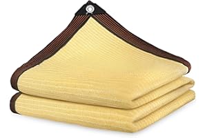 WAIMDIKUL Schattiernetz-mit-ösen-1x2m, Beige Garten Sonnenschutz Netz Terrasse 70% Shading Rate UV-Beständiges Beschattungsnetz GewäChshau Schattennetz für HüHnerstall Garten Outdoor Sonnennetz