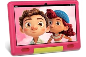 HotLight Kids Tablet 10 inch, 6(2+4) GB RAM+64GB ROM+128GB Expansion, Android 13 Quad-Core Processor, with Parental Control, 1280 * 800 IPS, 5000mAh Battery, Shockproof Case(Pink)