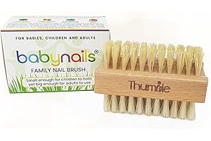 THUMBLE Baby Nails Wooden Nail Brush | Adult, Kids, Baby Nail Brush | Nailbrushes for Cleaning Nails | Nail Scrubbing Brush.
