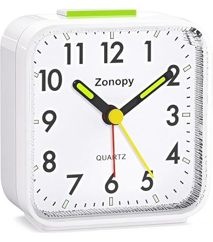 Little Star Réveil De Voyage De Forme Carrée Avec Lumière, Silencieux