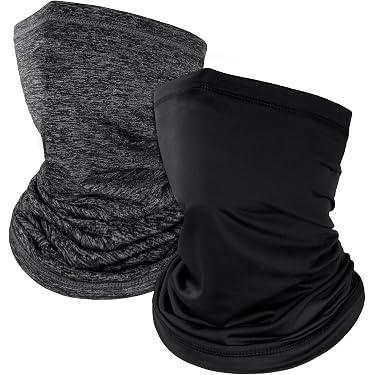 Écharpe Tube Multifonction Pour Homme - Polaire Extensible - Randonnée, Vélo, Course - Noir - 26x46 Cm