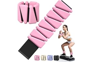 MANGUOGO Wrist & Ankle Weights for Women, Wearable Strong Arm & Leg Weights Set of 2(1Lbs Each), Adjustable Ankle Weights for Walking, Yoga, Dance, Barre,Gym,Exercise,Pilates,Walking Running