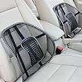 Kavid Car Seat Back Massage Chair Pillow Waist Support Lumbar Fan Pad Car Seat Cushion Home Office(Set of 2)