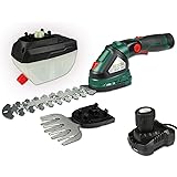 3in1 Akku Gartengerät Grasschere Strauchschere Drucksprüher - inkl. 12V (2Ah) Li-Ionen Akku und 1h Schnellladegerät - Trimmen
