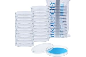 CryoKing 30 Stück Petrischalen, Petrischalen Kunststoff 90mm, Petrischalen Kunststoff Mit Deckel, Labor Kulturschale, Bakterien Petrischalen Für Schulen Und Laborkultur Bakterienhefe