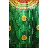 S2S Banana Leaf Backdrop Cloth for Pooja Decoration Tra...