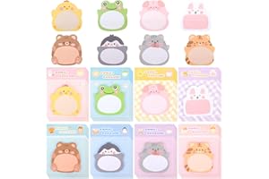 CRITIVE-SHOP Zestaw 32 karteczek samoprzylepnych z motywem zwierzęcia, urocze karteczki samoprzylepne, notatki, śmieszne karteczki samoprzylepne, na prezent, do domu, biura, szkoły