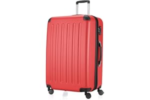 HAUPTSTADTKOFFER - Spree - Valise plus Grande de soute, Trolley Rigide ABS, TSA, extensible, extra léger, 4 roues, 75 cm, 119 L, Rouge