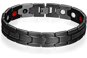 JewelryWe Smycken herr magnetarmband länkborttagningsverktyg, 14 mm rostfritt stål klassisk länk magnetiskt armband magneter