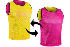 SPORTSBIBS Petos Respirable de Fútbol - Camisetas De Dos Caras De Malla Abierta y Ligera, Chaleco De Entrenamiento para Mujeres, Hombres, Jóvenes y Mayores, Muchos Colores, Sportivo Promozionale