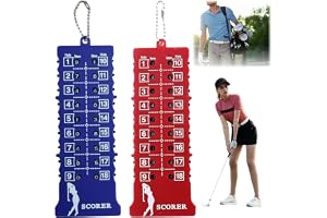 Jiavlyx 2 stycken golfpoängräknare, 18 håls golfpoängräknare, Stroke Counter, Golf Resultatindikator, 1 blå, 1 röd, Stroke Counter, spelare slagmätare, golf slagmätare, för golfprylar