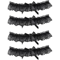 Set di giarrettiere da sposa in pizzo floreale: giarrettiere