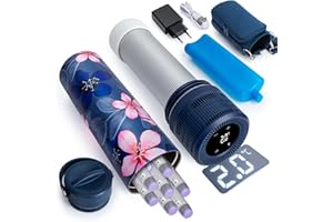 ‎YOUSHARES YOUSHARES Insulin Kühlbox Elektrisch, 2-20℃ Insulin Kühltasche mit Temperaturanzeige, Medikamenten Kühlbox für Reisen mit Kühlakku & USB-Ladegerät, TSA genehmigt Medikamenten Kühltasche, Magnolie