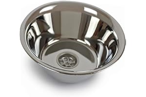 Edelstahl Spülbecken Camping Spüle Waschbecken 20cm Ø Reisemobil Wohnmobil (ad-ideen)